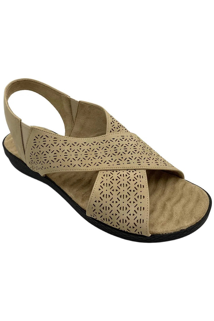 Easy Street Women's Claudia Sandals Tan - Wide